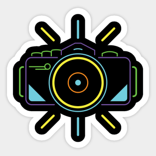 NEON COLOR CAMERA PATTERN Sticker